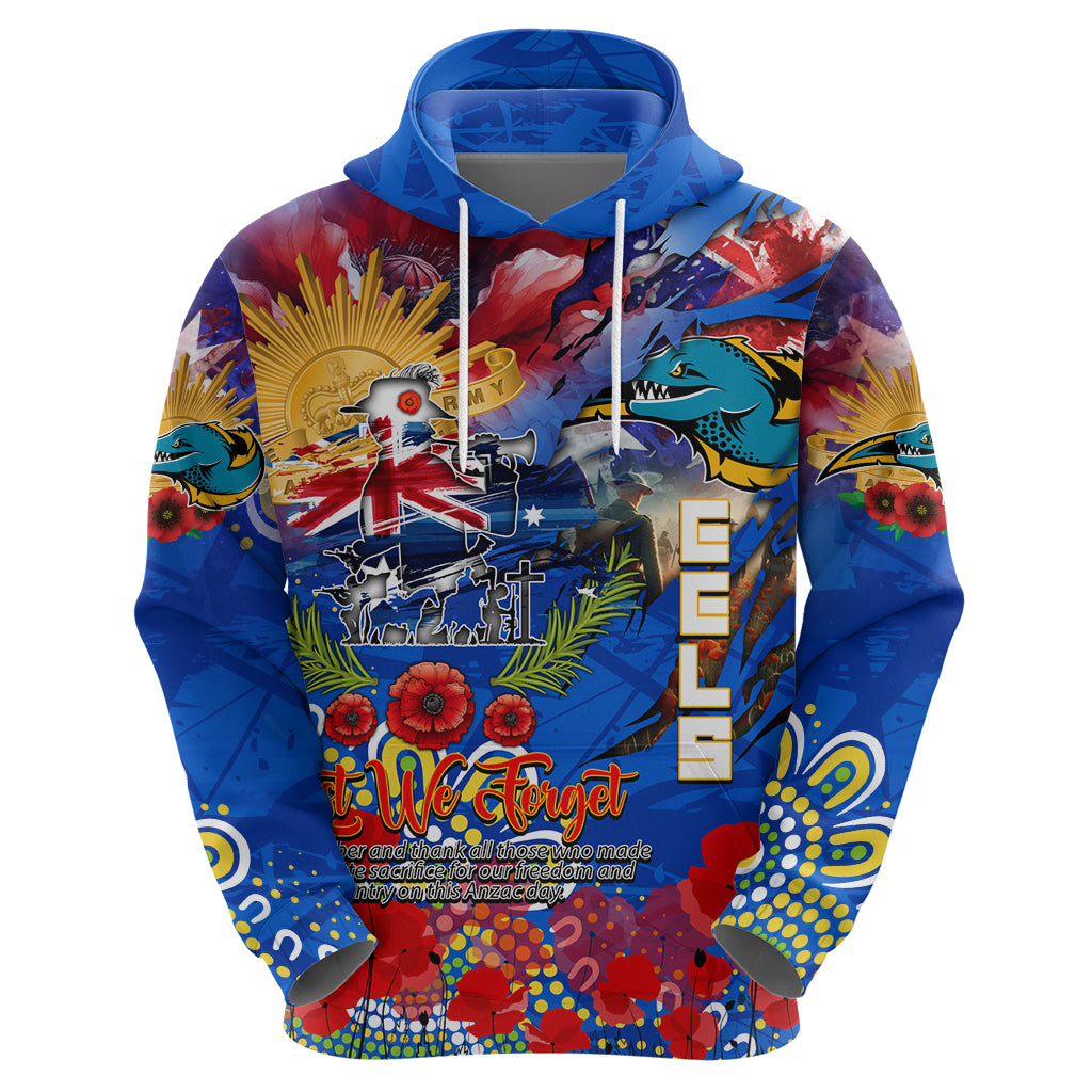Personalised Australia Rugby Eels ANZAC Hoodie Parramatta Scratch Style