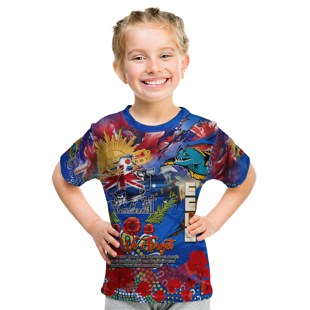 Personalised Australia Rugby Eels ANZAC Kid T Shirt Parramatta Scratch Style