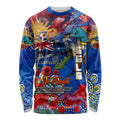 Personalised Australia Rugby Eels ANZAC Long Sleeve Shirt Parramatta Scratch Style