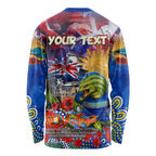 Personalised Australia Rugby Eels ANZAC Long Sleeve Shirt Parramatta Scratch Style