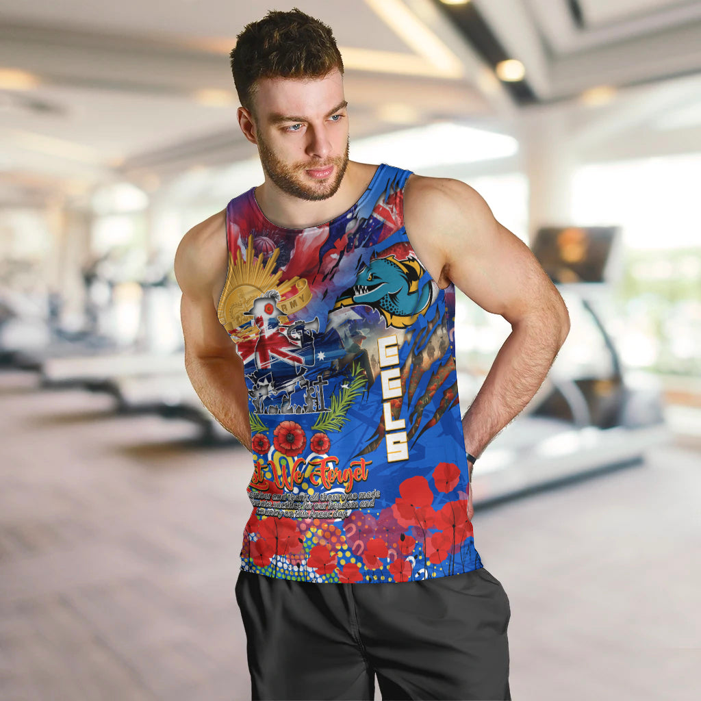 Personalised Australia Rugby Eels ANZAC Men Tank Top Parramatta Scratch Style