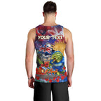 Personalised Australia Rugby Eels ANZAC Men Tank Top Parramatta Scratch Style