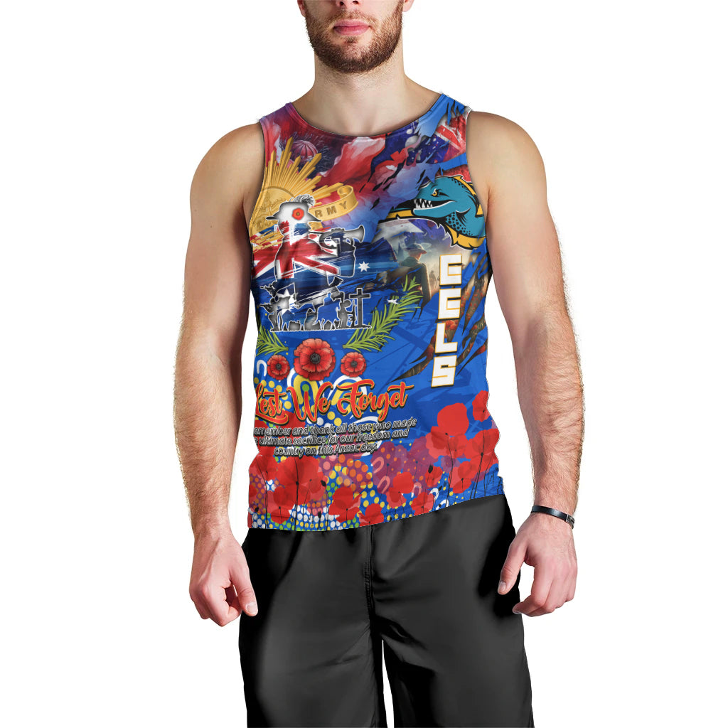 Personalised Australia Rugby Eels ANZAC Men Tank Top Parramatta Scratch Style