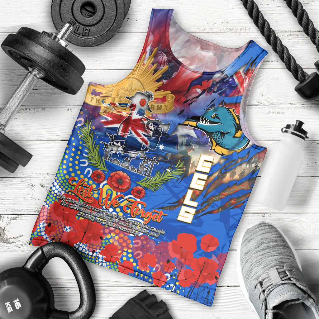 Personalised Australia Rugby Eels ANZAC Men Tank Top Parramatta Scratch Style