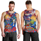 Personalised Australia Rugby Eels ANZAC Men Tank Top Parramatta Scratch Style