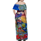 Personalised Australia Rugby Eels ANZAC Off Shoulder Maxi Dress Parramatta Scratch Style
