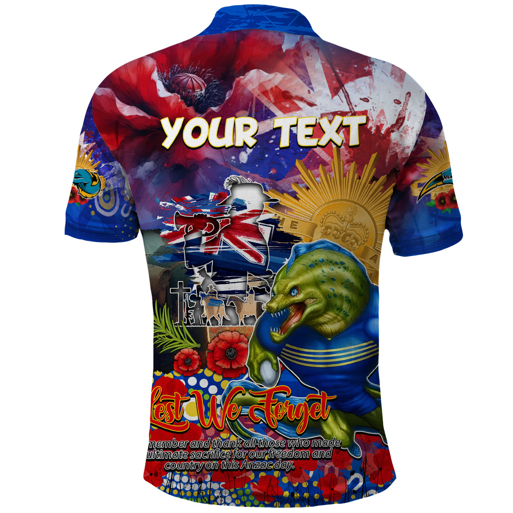Personalised Australia Rugby Eels ANZAC Polo Shirt Parramatta Scratch Style