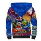 Personalised Australia Rugby Eels ANZAC Sherpa Hoodie Parramatta Scratch Style