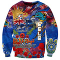 Personalised Australia Rugby Eels ANZAC Sweatshirt Parramatta Scratch Style