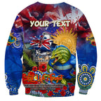 Personalised Australia Rugby Eels ANZAC Sweatshirt Parramatta Scratch Style