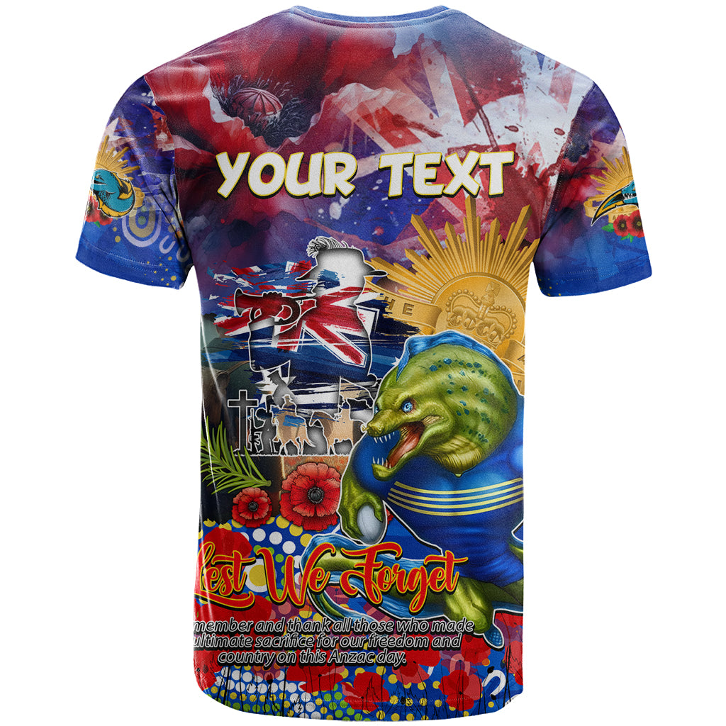 Personalised Australia Rugby Eels ANZAC T Shirt Parramatta Scratch Style
