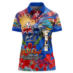 Personalised Australia Rugby Eels ANZAC Women Polo Shirt Parramatta Scratch Style