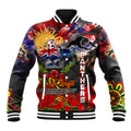 Personalised Australia Rugby Panthers ANZAC Baseball Jacket Penrith Scratch Style
