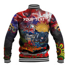 Personalised Australia Rugby Panthers ANZAC Baseball Jacket Penrith Scratch Style