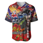 Personalised Australia Rugby Panthers ANZAC Baseball Jersey Penrith Scratch Style