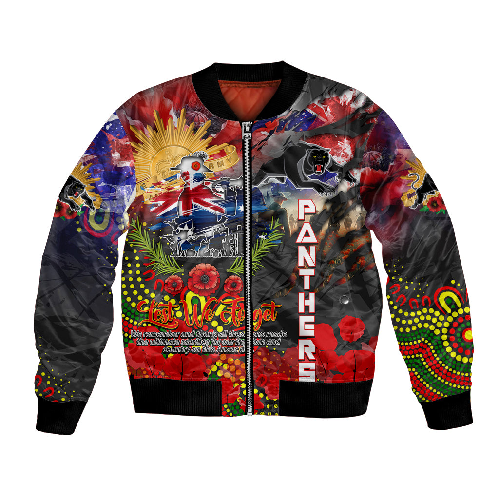 Personalised Australia Rugby Panthers ANZAC Bomber Jacket Penrith Scratch Style