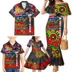 Personalised Australia Rugby Panthers ANZAC Family Matching Mermaid Dress and Hawaiian Shirt Penrith Scratch Style