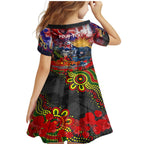 Personalised Australia Rugby Panthers ANZAC Family Matching Mermaid Dress and Hawaiian Shirt Penrith Scratch Style