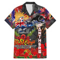 Personalised Australia Rugby Panthers ANZAC Family Matching Mermaid Dress and Hawaiian Shirt Penrith Scratch Style