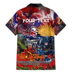 Personalised Australia Rugby Panthers ANZAC Family Matching Mermaid Dress and Hawaiian Shirt Penrith Scratch Style