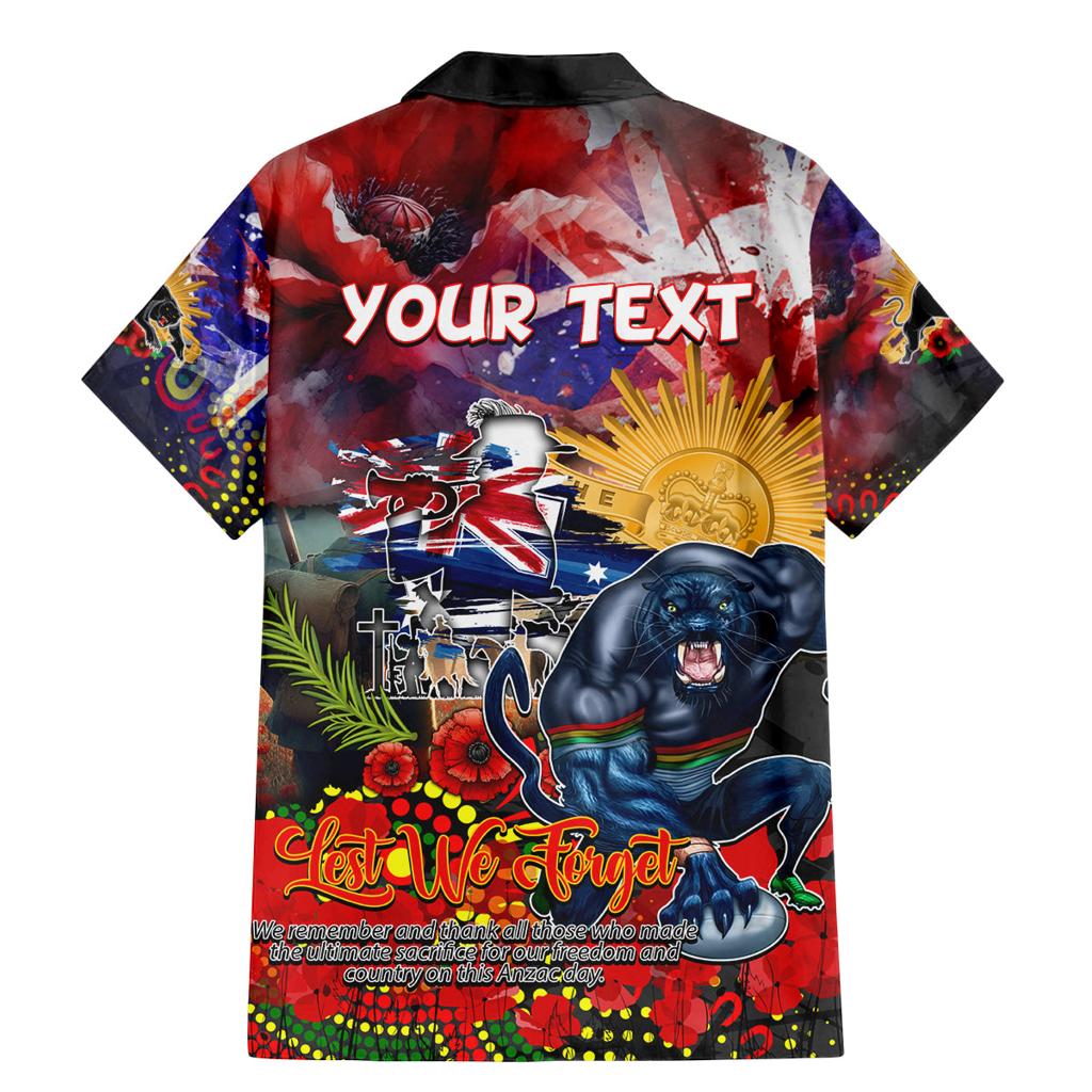 Personalised Australia Rugby Panthers ANZAC Family Matching Mermaid Dress and Hawaiian Shirt Penrith Scratch Style