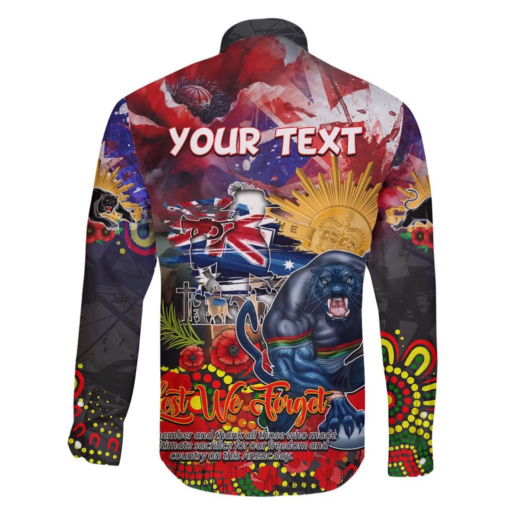 Personalised Australia Rugby Panthers ANZAC Family Matching Mermaid Dress and Hawaiian Shirt Penrith Scratch Style