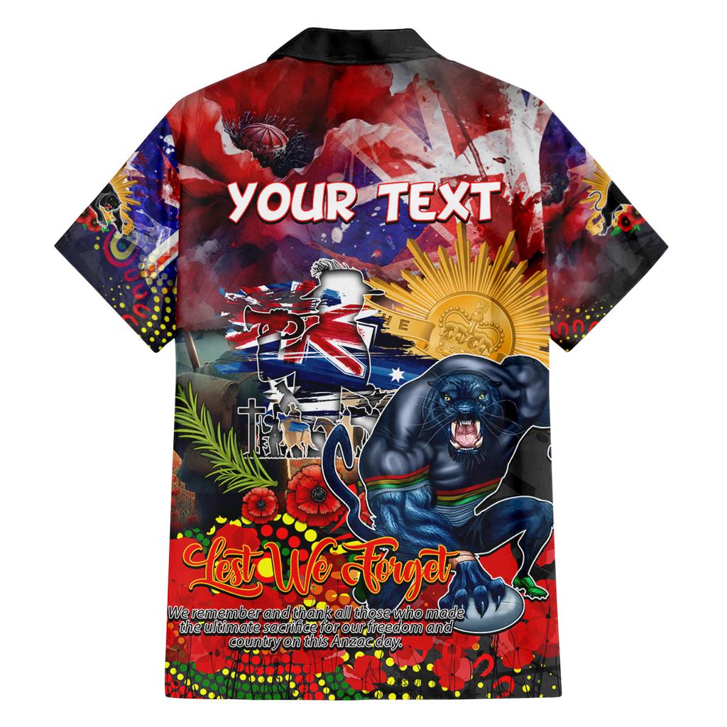 Personalised Australia Rugby Panthers ANZAC Family Matching Summer Maxi Dress and Hawaiian Shirt Penrith Scratch Style
