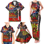 Personalised Australia Rugby Panthers ANZAC Family Matching Tank Maxi Dress and Hawaiian Shirt Penrith Scratch Style