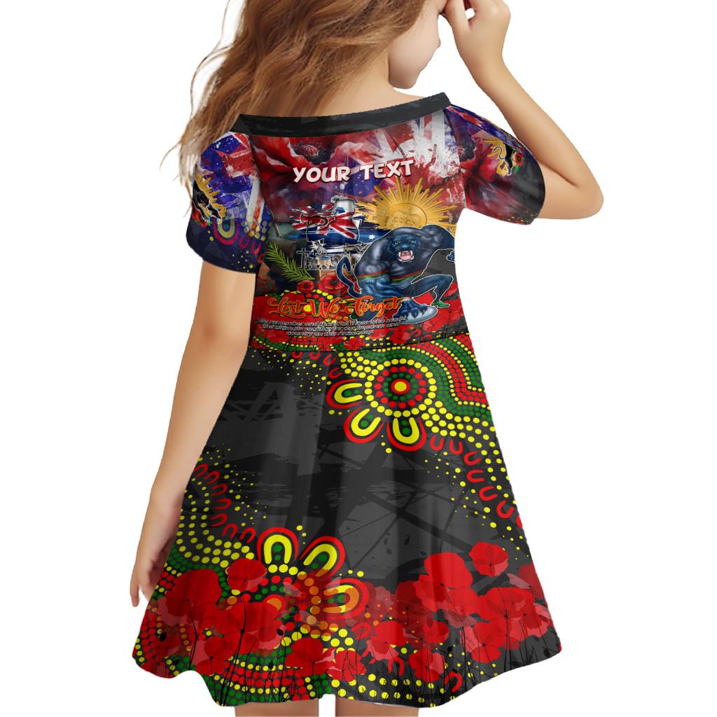 Personalised Australia Rugby Panthers ANZAC Family Matching Tank Maxi Dress and Hawaiian Shirt Penrith Scratch Style