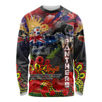 Personalised Australia Rugby Panthers ANZAC Long Sleeve Shirt Penrith Scratch Style