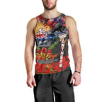 Personalised Australia Rugby Panthers ANZAC Men Tank Top Penrith Scratch Style