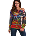 Personalised Australia Rugby Panthers ANZAC Off Shoulder Sweater Penrith Scratch Style