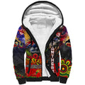 Personalised Australia Rugby Panthers ANZAC Sherpa Hoodie Penrith Scratch Style