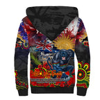 Personalised Australia Rugby Panthers ANZAC Sherpa Hoodie Penrith Scratch Style