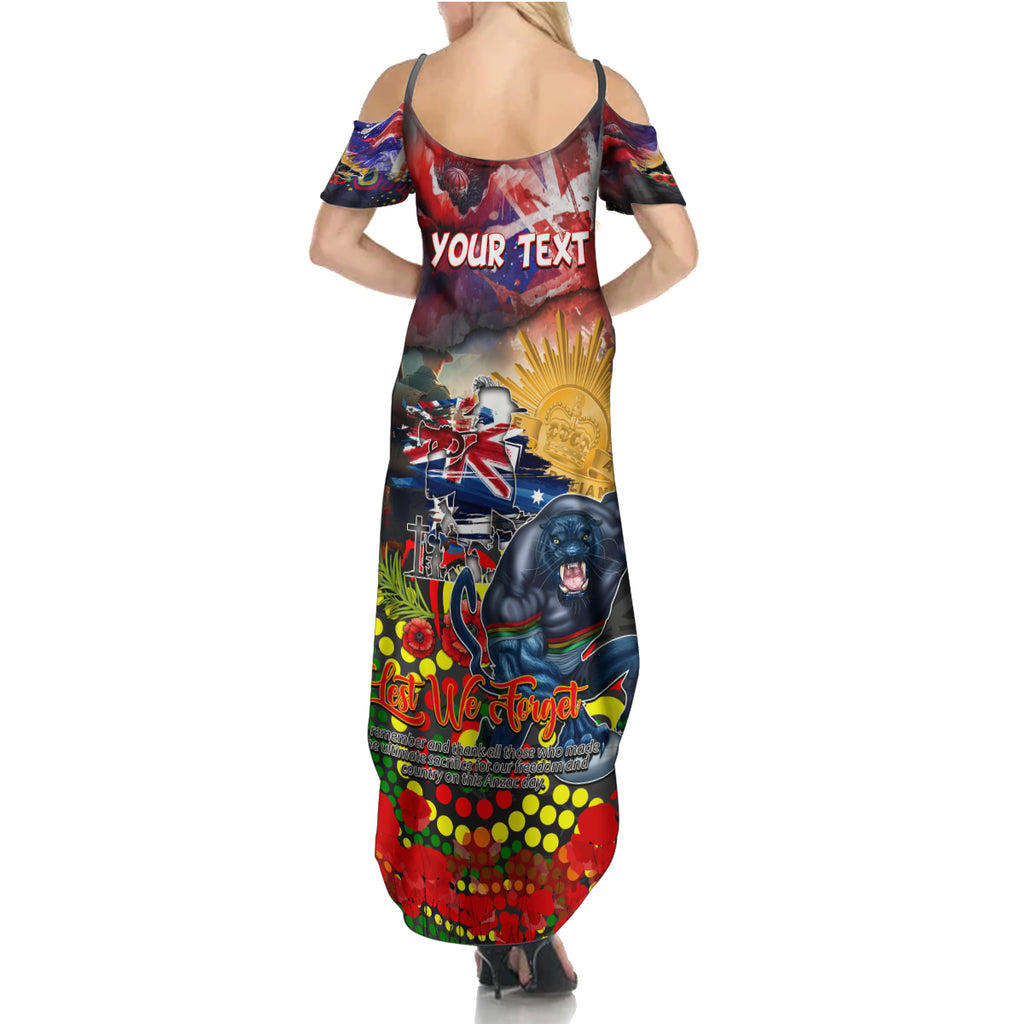 Personalised Australia Rugby Panthers ANZAC Summer Maxi Dress Penrith Scratch Style