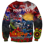 Personalised Australia Rugby Panthers ANZAC Sweatshirt Penrith Scratch Style