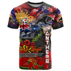 Personalised Australia Rugby Panthers ANZAC T Shirt Penrith Scratch Style