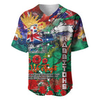 Personalised Australia Rugby Rabbitohs ANZAC Baseball Jersey South Sydney Scratch Style