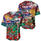 Personalised Australia Rugby Rabbitohs ANZAC Baseball Jersey South Sydney Scratch Style