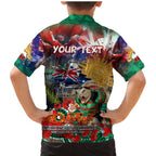 Personalised Australia Rugby Rabbitohs ANZAC Family Matching Mermaid Dress and Hawaiian Shirt South Sydney Scratch Style