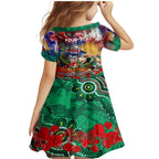 Personalised Australia Rugby Rabbitohs ANZAC Family Matching Mermaid Dress and Hawaiian Shirt South Sydney Scratch Style