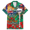 Personalised Australia Rugby Rabbitohs ANZAC Family Matching Mermaid Dress and Hawaiian Shirt South Sydney Scratch Style