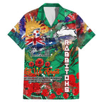 Personalised Australia Rugby Rabbitohs ANZAC Family Matching Mermaid Dress and Hawaiian Shirt South Sydney Scratch Style