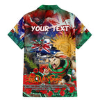 Personalised Australia Rugby Rabbitohs ANZAC Family Matching Mermaid Dress and Hawaiian Shirt South Sydney Scratch Style