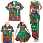Personalised Australia Rugby Rabbitohs ANZAC Family Matching Tank Maxi Dress and Hawaiian Shirt South Sydney Scratch Style