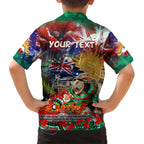 Personalised Australia Rugby Rabbitohs ANZAC Hawaiian Shirt South Sydney Scratch Style
