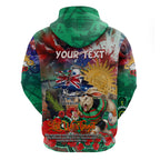 Personalised Australia Rugby Rabbitohs ANZAC Hoodie South Sydney Scratch Style