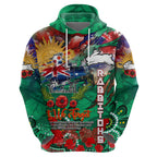 Personalised Australia Rugby Rabbitohs ANZAC Hoodie South Sydney Scratch Style