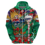 Personalised Australia Rugby Rabbitohs ANZAC Hoodie South Sydney Scratch Style