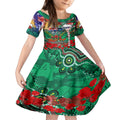 Personalised Australia Rugby Rabbitohs ANZAC Kid Short Sleeve Dress South Sydney Scratch Style